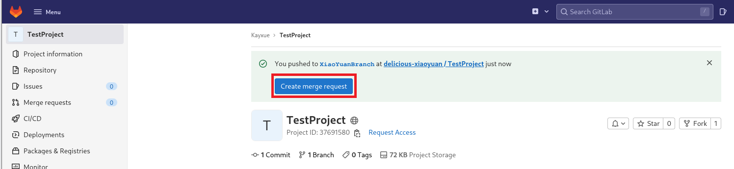 Create Merge Request